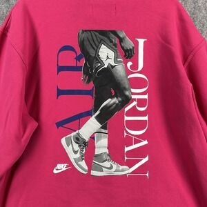 Air Jordan DNA Fleece Hoodie Mens XL Pink Air Mike Pullover Jumpman DJ0222-666